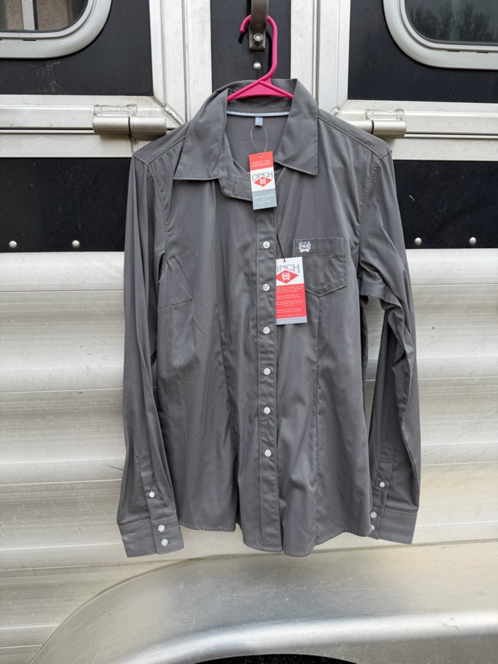 Ladies Cinch Button Down Shirt